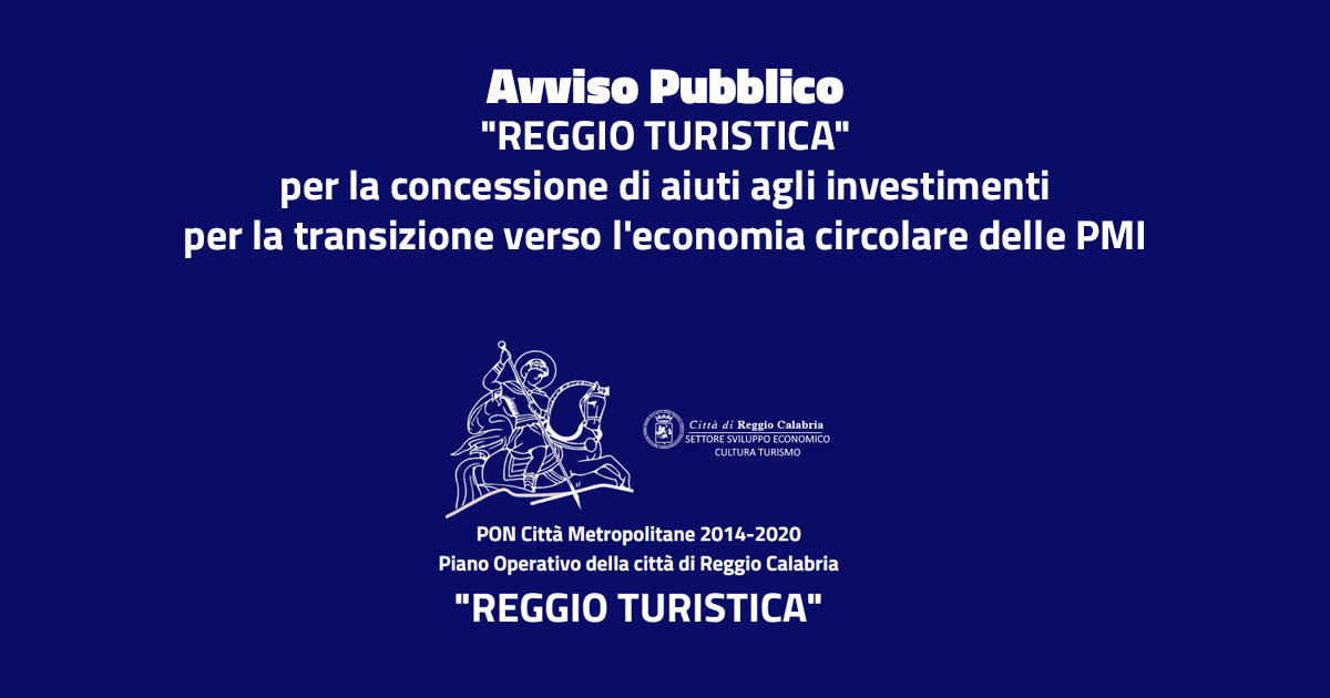 Reggio Turistica - Avviso Pubblico per il sostegno all'Economia Circolare